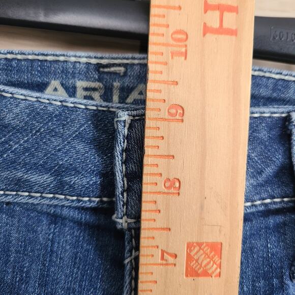 Ariat Denim Women Trousers 30 R (32x30.5) Mid Rise Western Wide Leg Jean Cowgirl - Picture 12 of 14